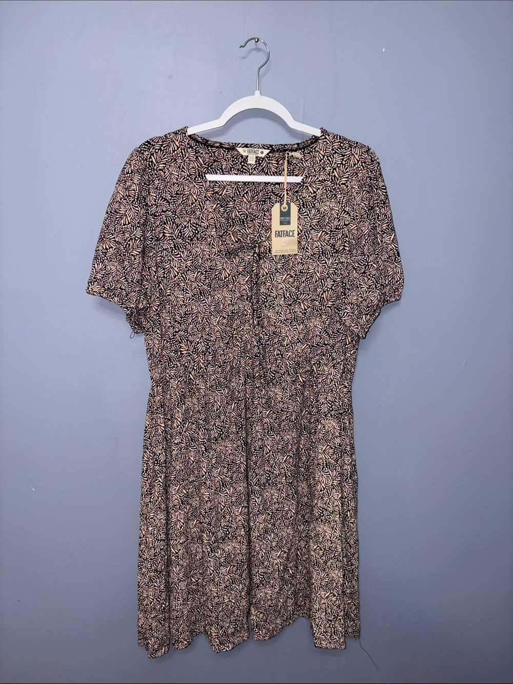 Fatface | Black Printed Dress (New With Tags)